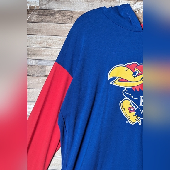 New Emerson Street Kansas University Jayhawk Logo Hoodie - Picture 5 of 15